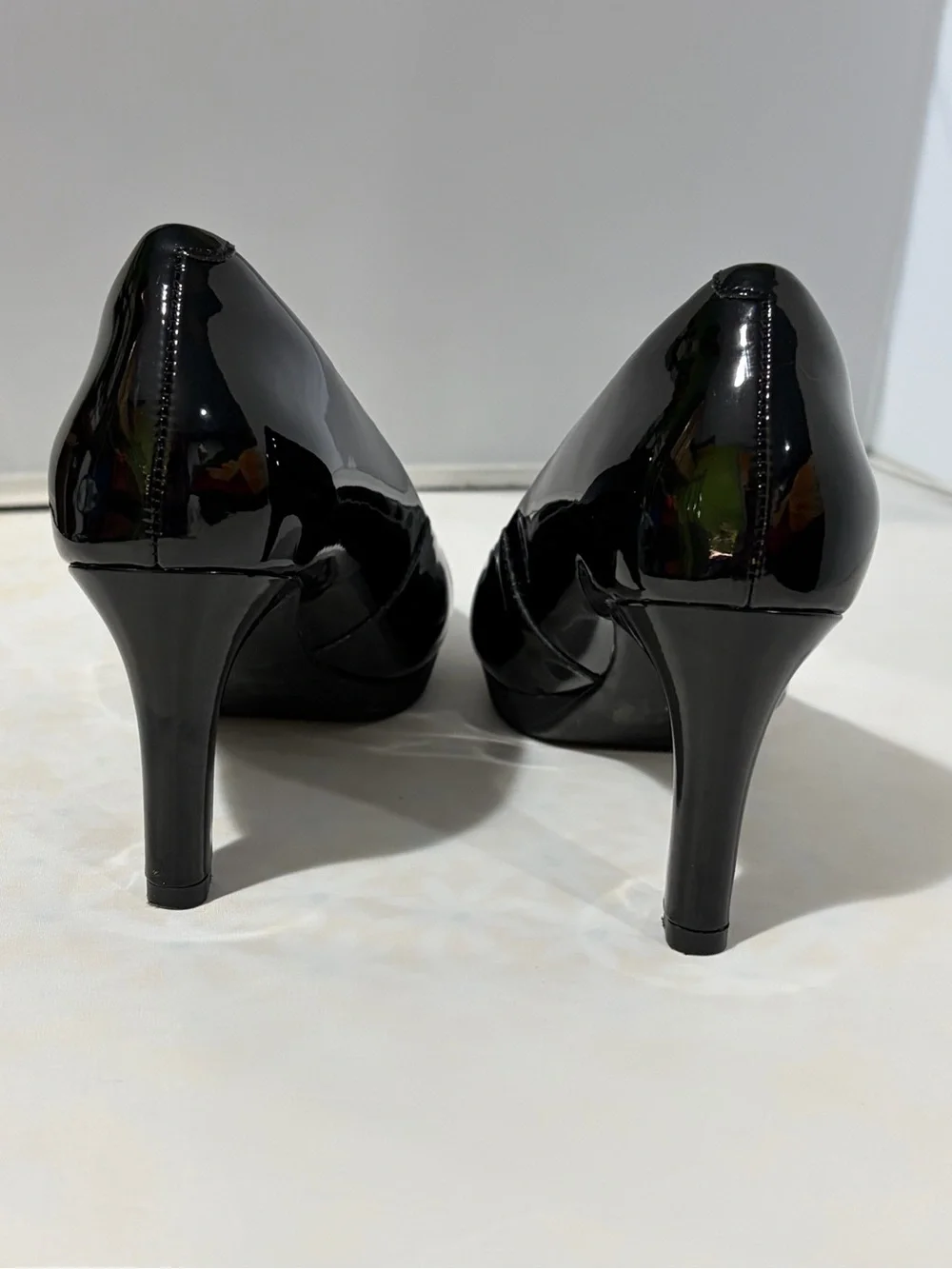 Collection by Clarks Black Patent Round-Toe Heels